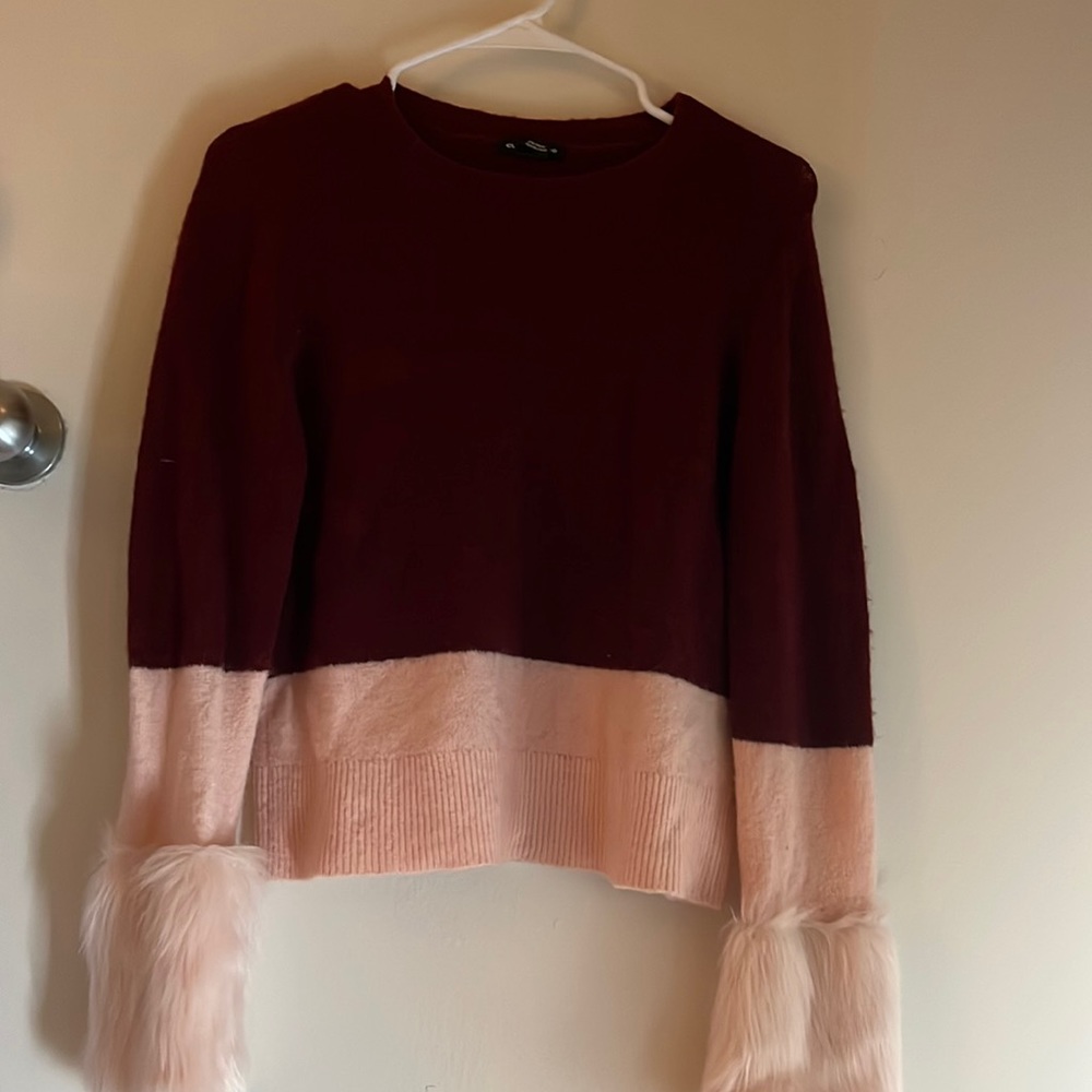 Club Monaco sweater with fluffy sleeves